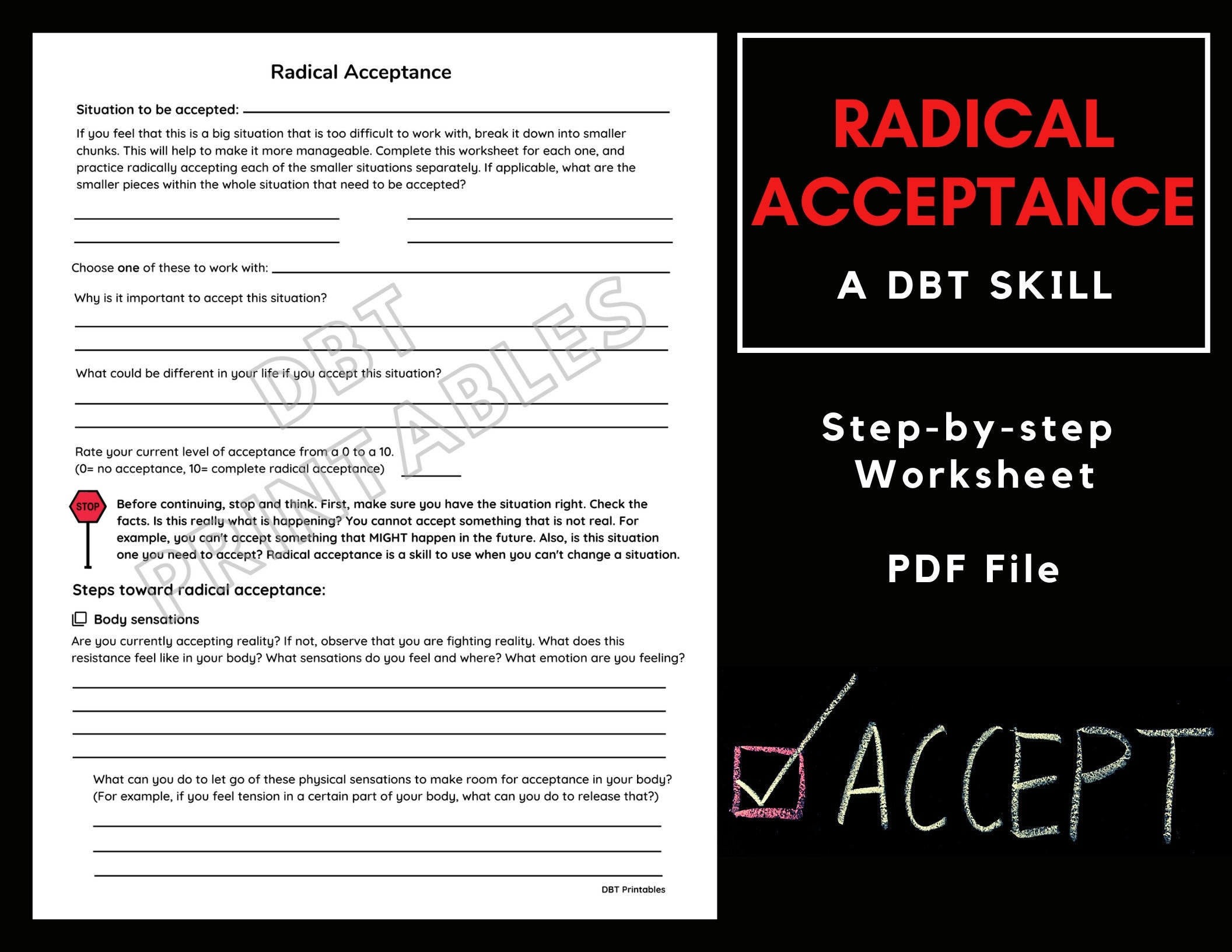 radical acceptance worksheet radical acceptance worksheet