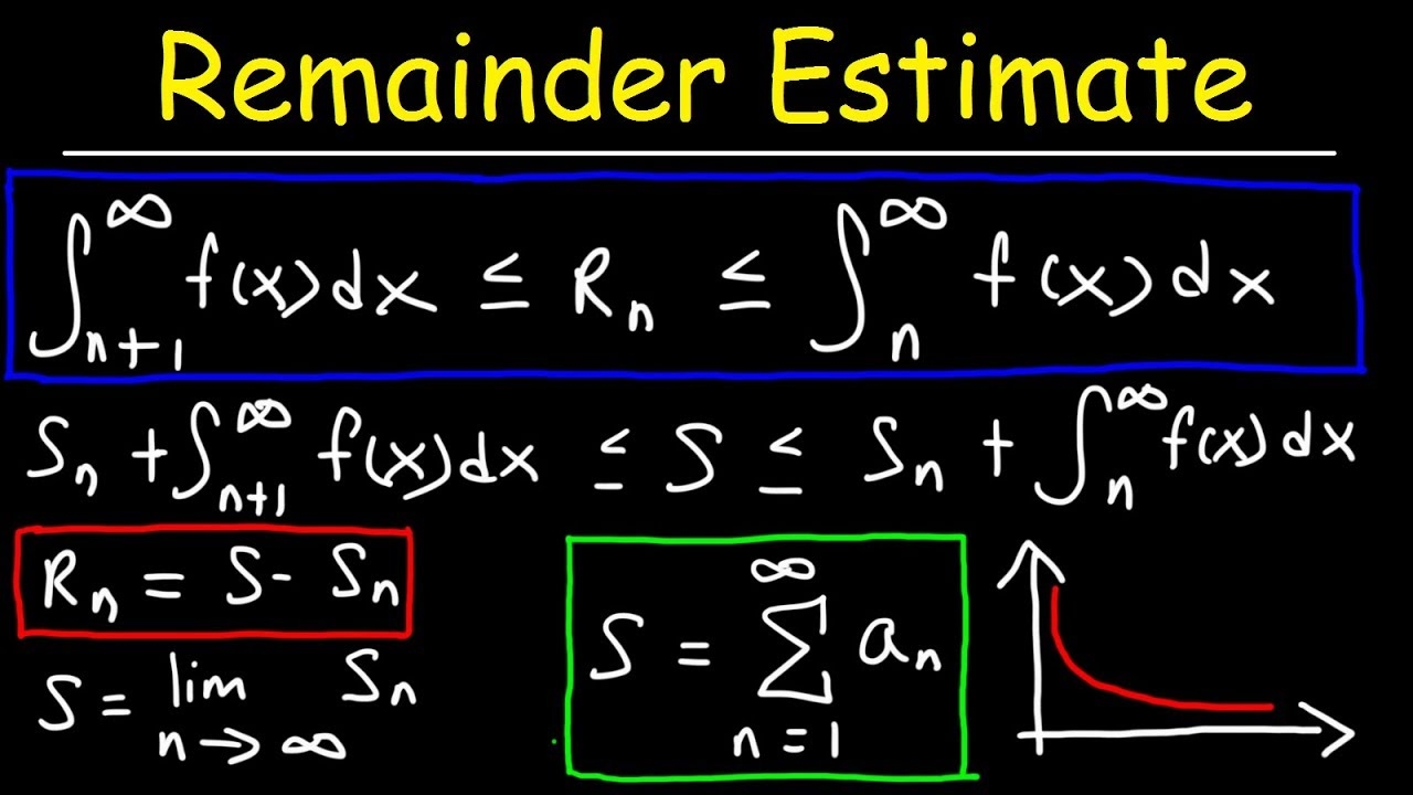 Remainder Estimate For The Integral Test YouTube