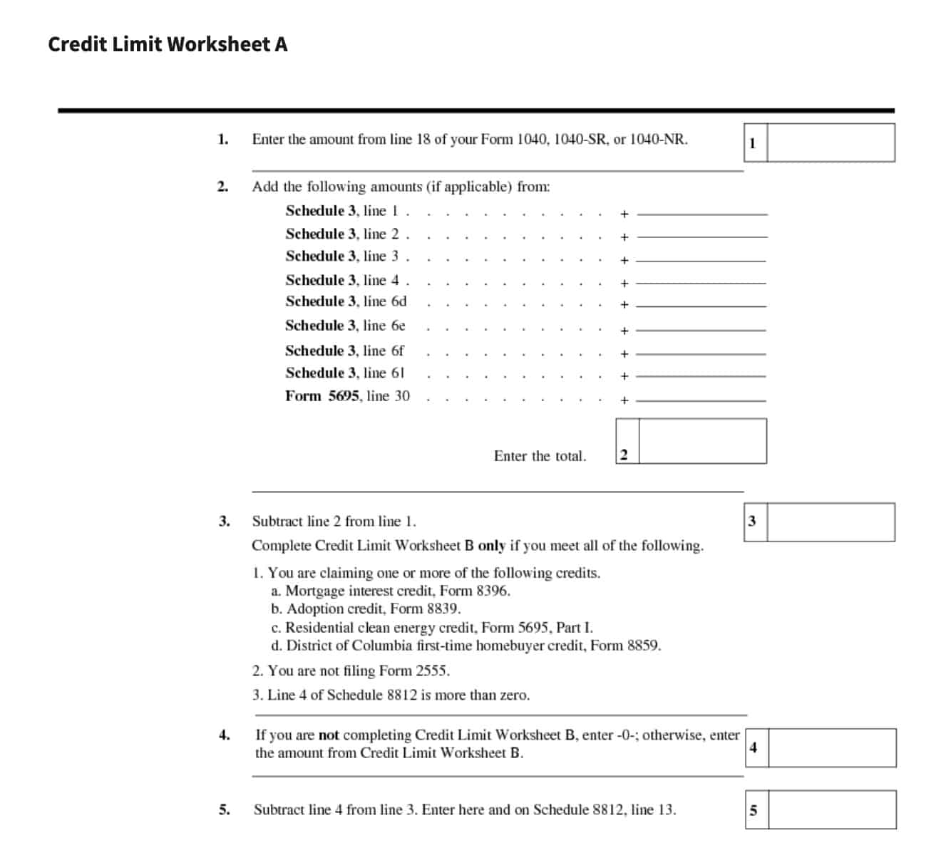 Schedule 8812 Instructions Credits For Qualifying Dependents