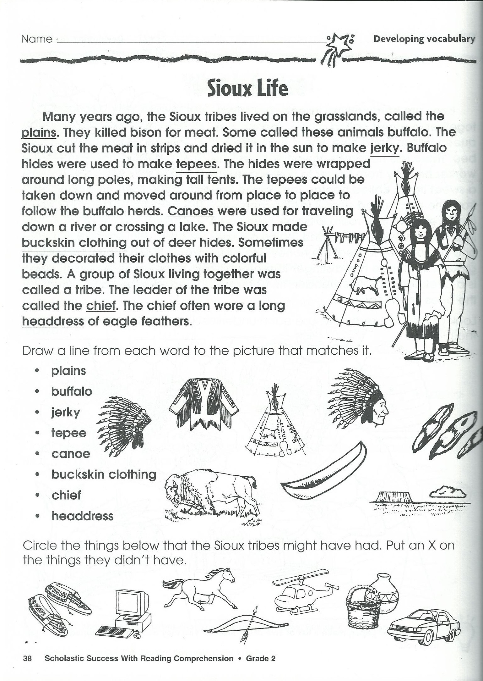 reading worksheets scholastic