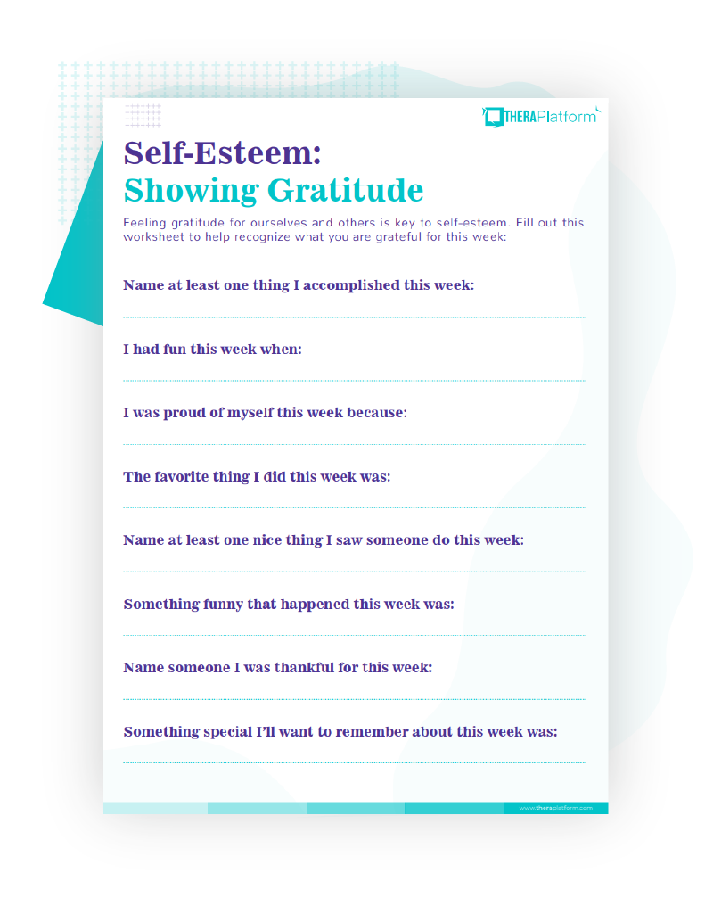 self worth worksheets