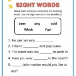 Sight Words Worksheets