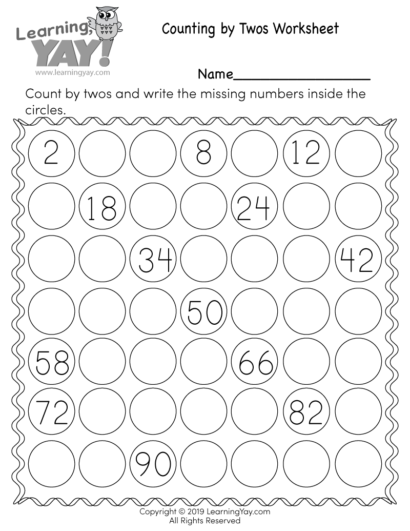 skip counting worksheets