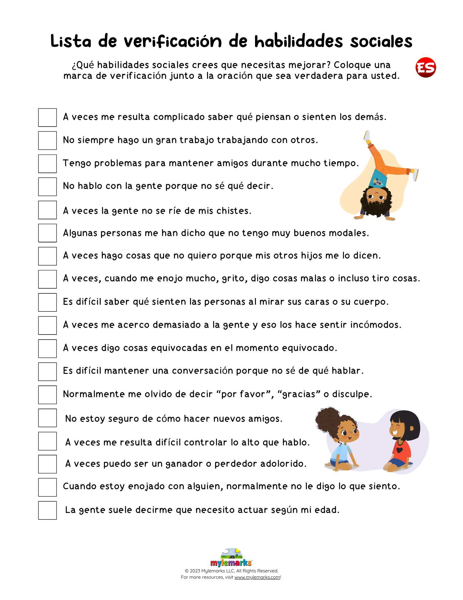 social skills worksheets