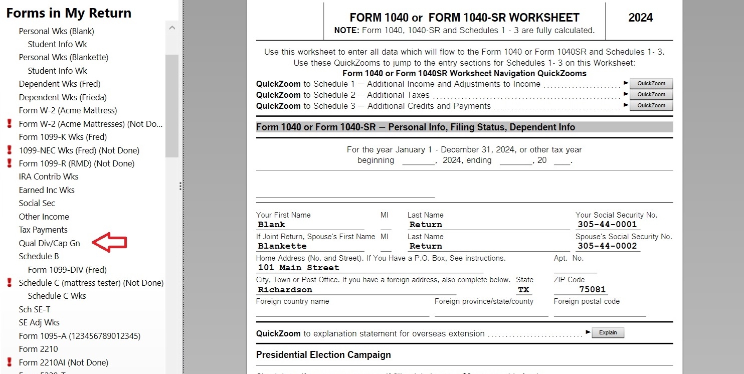 qualified dividends and capital tax worksheet