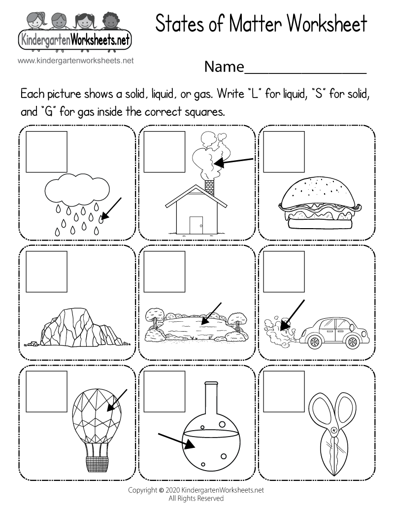 States Of Matter Worksheet Free Printable Digital PDF