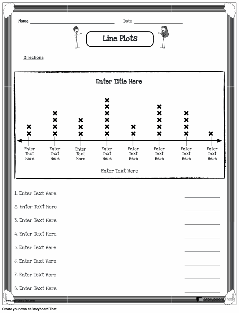 Storyboard That Free Line Plot Worksheets For Teachers