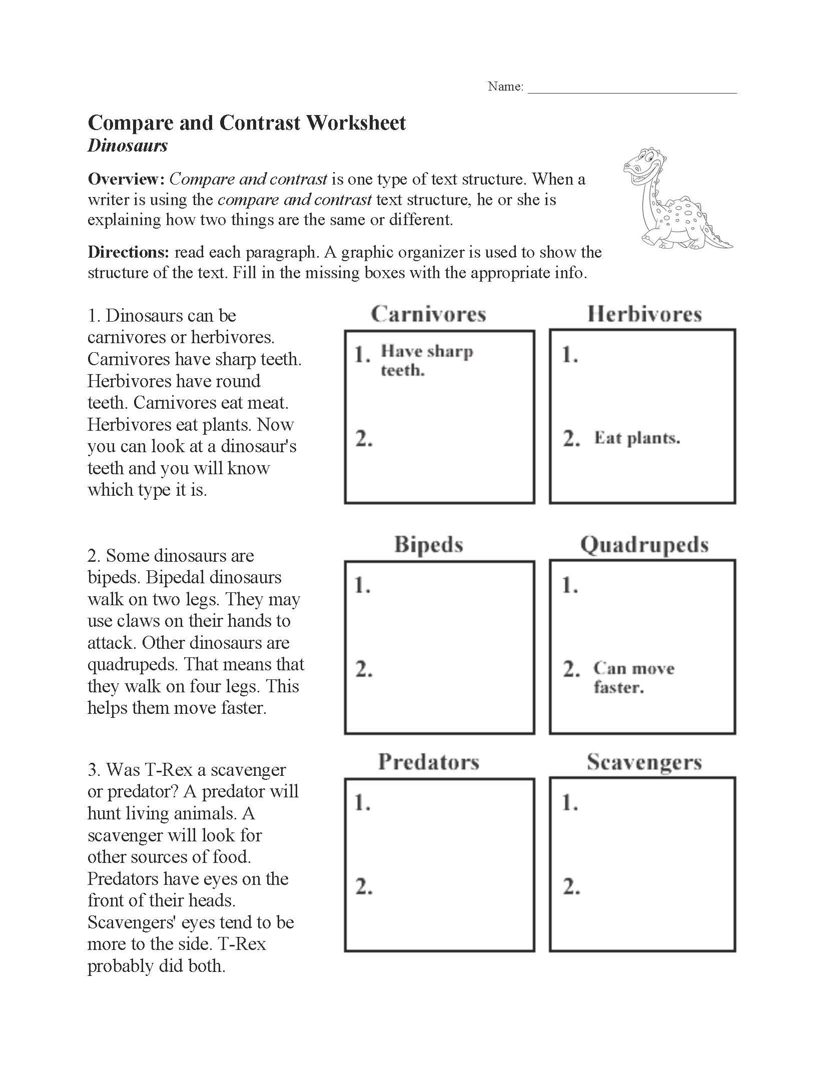 Text Structure Worksheets Free For Primary Grades Worksheets Library