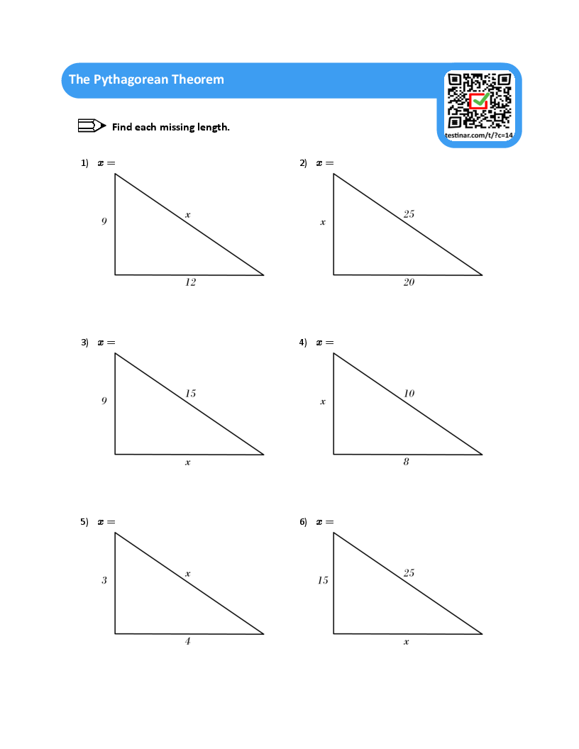 The Pythagorean Theorem Worksheets Worksheets Library