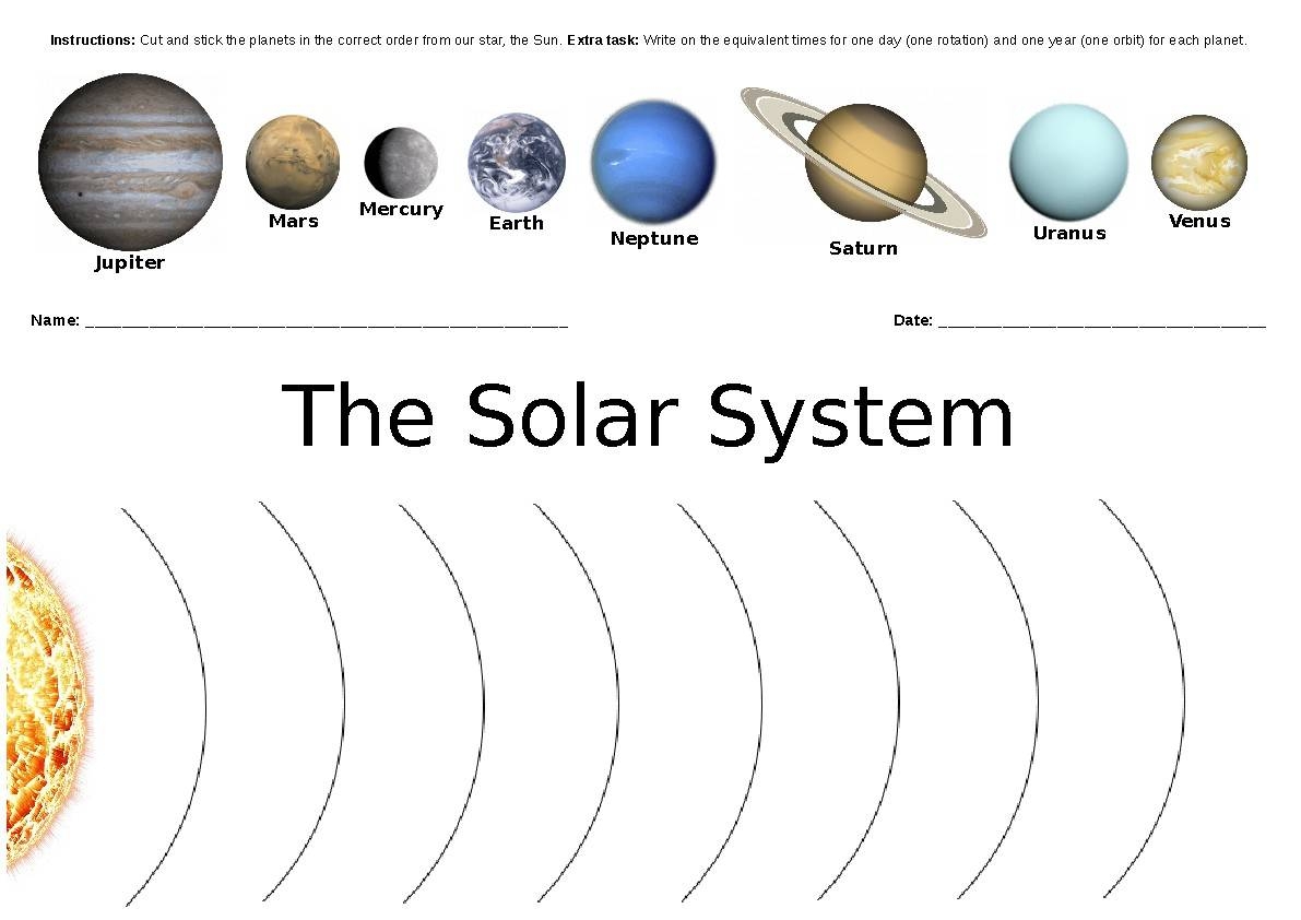 solar system worksheet physics solar system worksheet physics