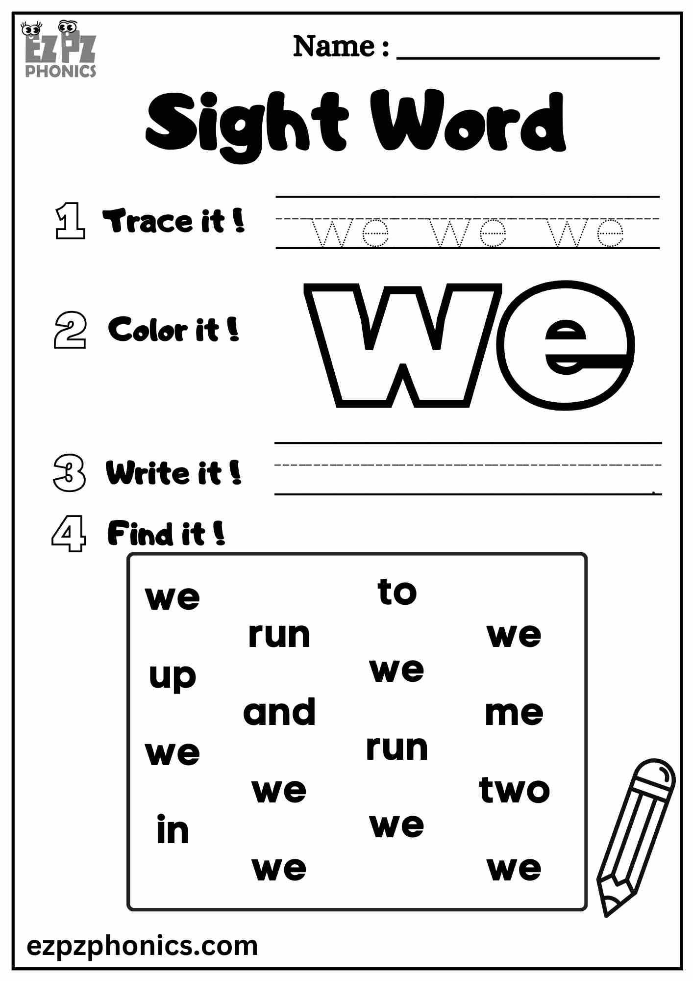 sight word worksheets kindergarten sight word worksheets kindergarten