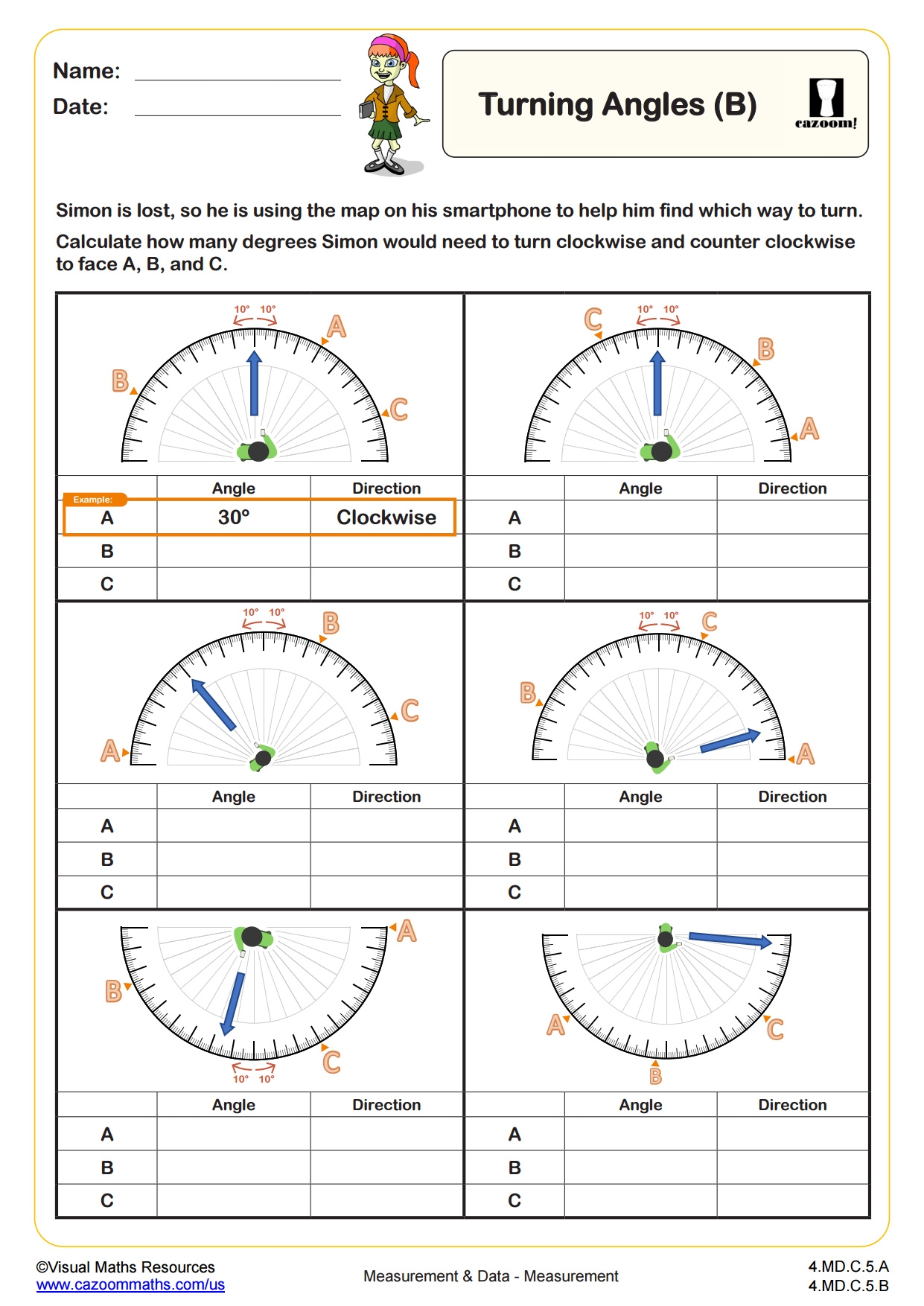 measuring angles with a protractor worksheet