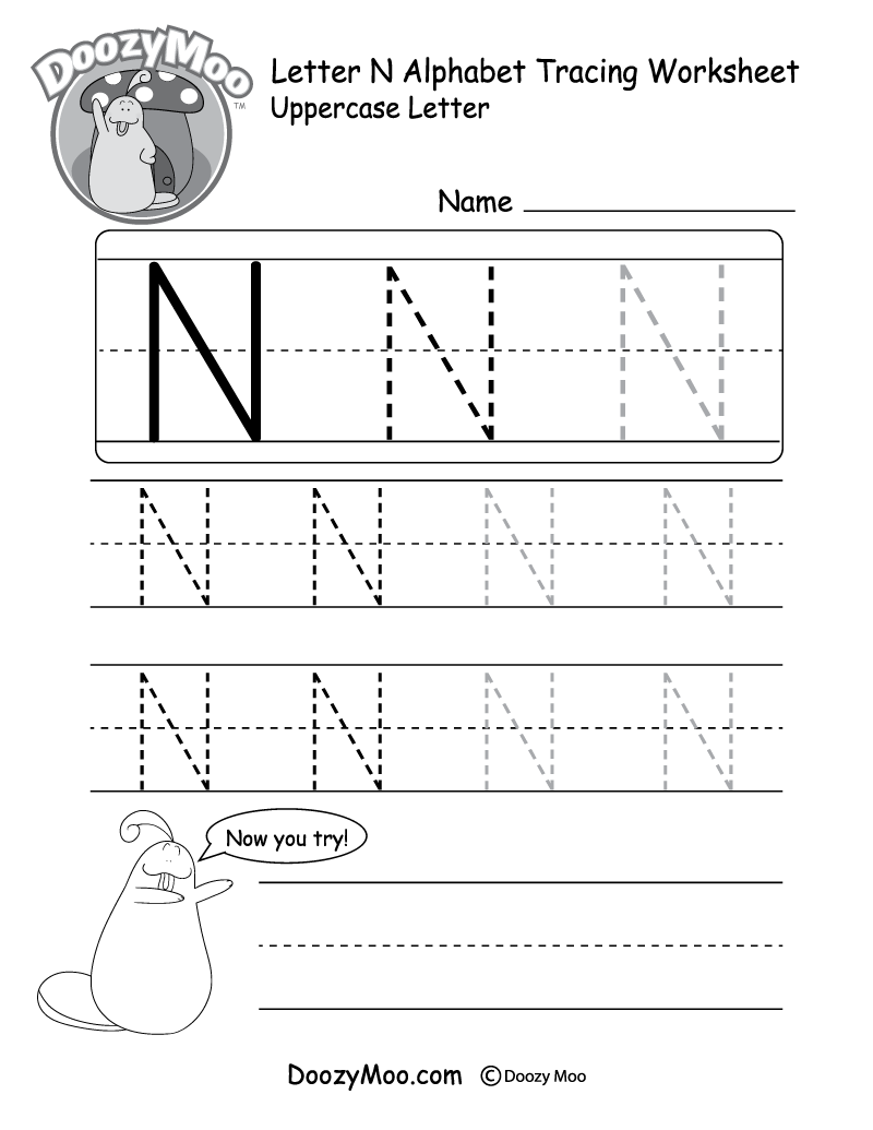 letter n worksheet